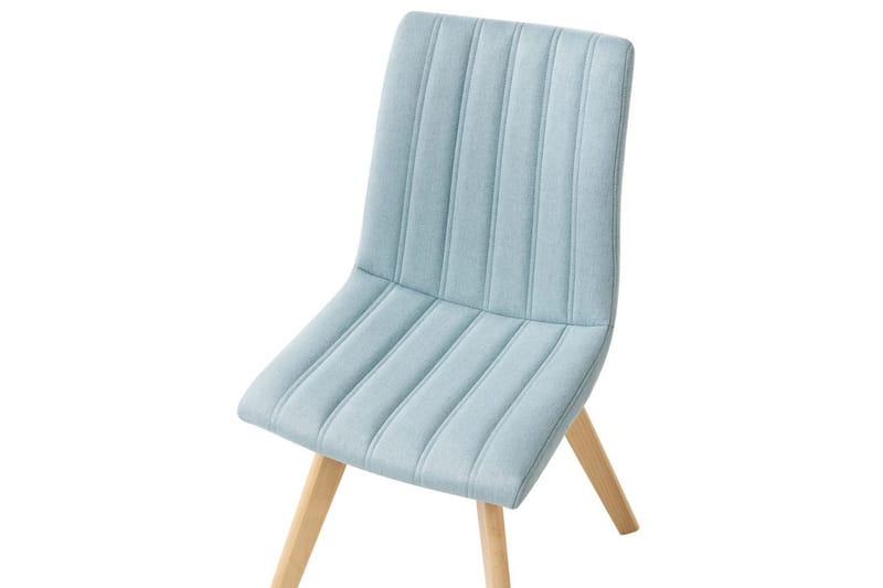 Sæt med 2 spisebordsstole Calgary - Blåt, lyst træ - Møbler - Stole & lænestole - Spisebordsstole & køkkenstole