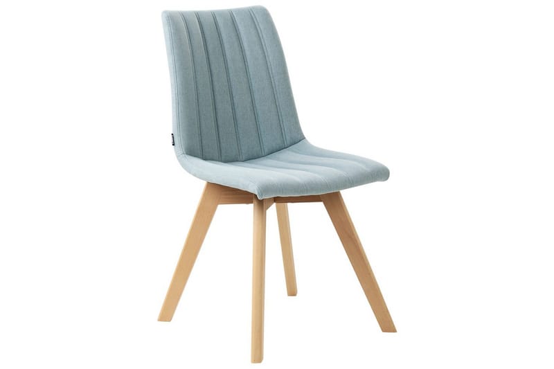 Sæt med 2 spisebordsstole Calgary - Blåt, lyst træ - Møbler - Stole & lænestole - Spisebordsstole & køkkenstole