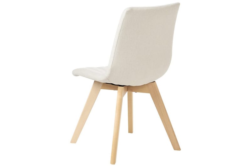 Sæt med 2 spisebordsstole Calgary - Hvid, lyst træ - Møbler - Stole & lænestole - Spisebordsstole & køkkenstole