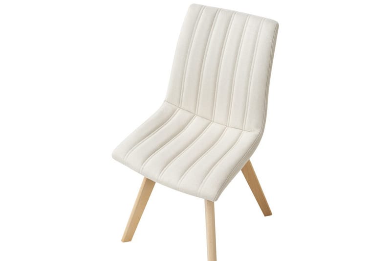 Sæt med 2 spisebordsstole Calgary - Hvid, lyst træ - Møbler - Stole & lænestole - Spisebordsstole & køkkenstole