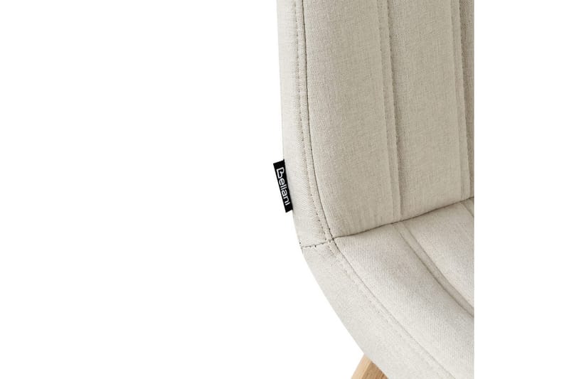 Sæt med 2 spisebordsstole Calgary - Hvid, lyst træ - Møbler - Stole & lænestole - Spisebordsstole & køkkenstole