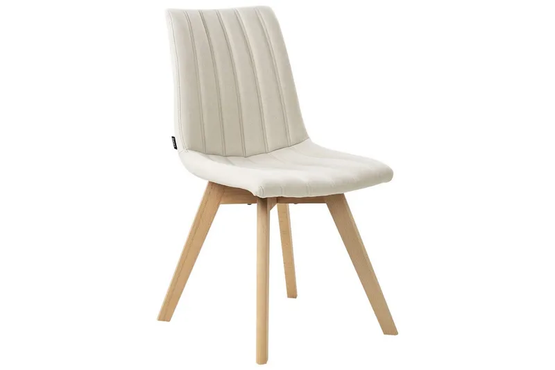 Sæt med 2 spisebordsstole Calgary - Hvid, lyst træ - Møbler - Stole & lænestole - Spisebordsstole & køkkenstole