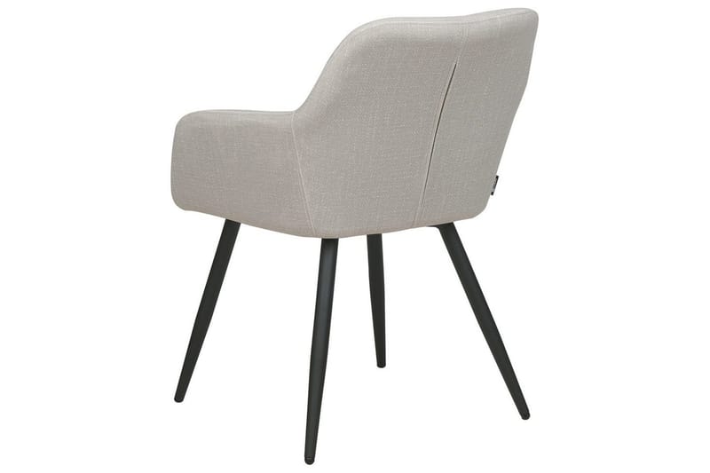 Sæt med 2 spisebordsstole Casmalia - Beige, sort - Møbler - Stole & lænestole - Spisebordsstole & køkkenstole