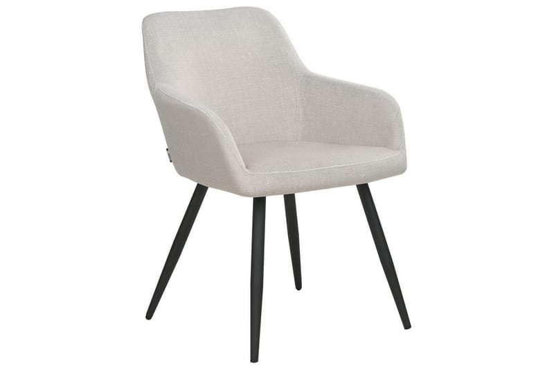 Sæt med 2 spisebordsstole Casmalia - Beige, sort - Møbler - Stole & lænestole - Spisebordsstole & køkkenstole