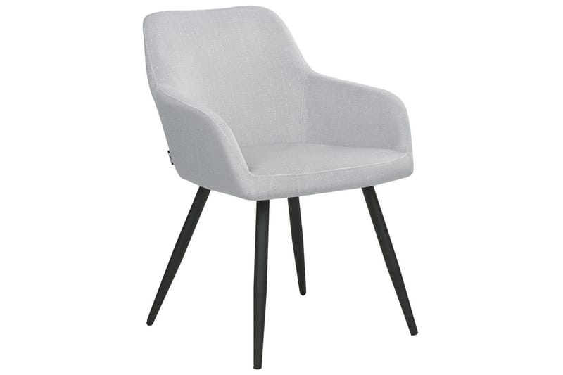 Sæt med 2 spisebordsstole Casmalia - Grå, sort - Møbler - Stole & lænestole - Spisebordsstole & køkkenstole