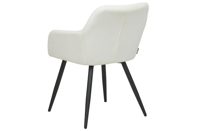 Sæt med 2 spisebordsstole Casmalia - Hvid, Sort - Møbler - Stole & lænestole - Spisebordsstole & køkkenstole