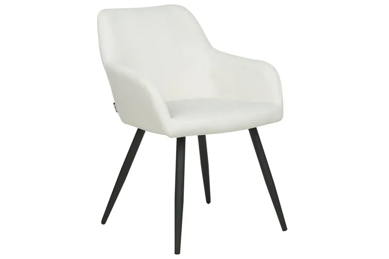 Sæt med 2 spisebordsstole Casmalia - Hvid, Sort - Møbler - Stole & lænestole - Spisebordsstole & køkkenstole