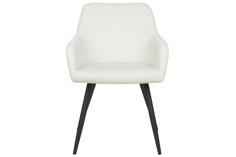 Sæt med 2 spisebordsstole Casmalia - Hvid, Sort - Møbler - Stole & lænestole - Spisebordsstole & køkkenstole