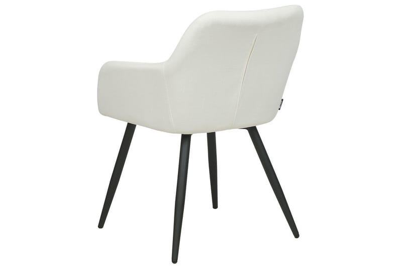 Sæt med 2 spisebordsstole Casmalia - Hvid, Sort - Møbler - Stole & lænestole - Spisebordsstole & køkkenstole