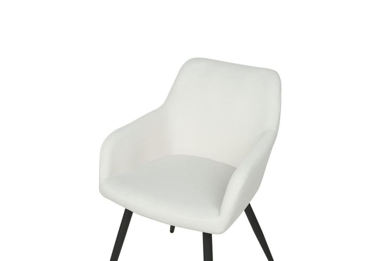 Sæt med 2 spisebordsstole Casmalia - Hvid, Sort - Møbler - Stole & lænestole - Spisebordsstole & køkkenstole