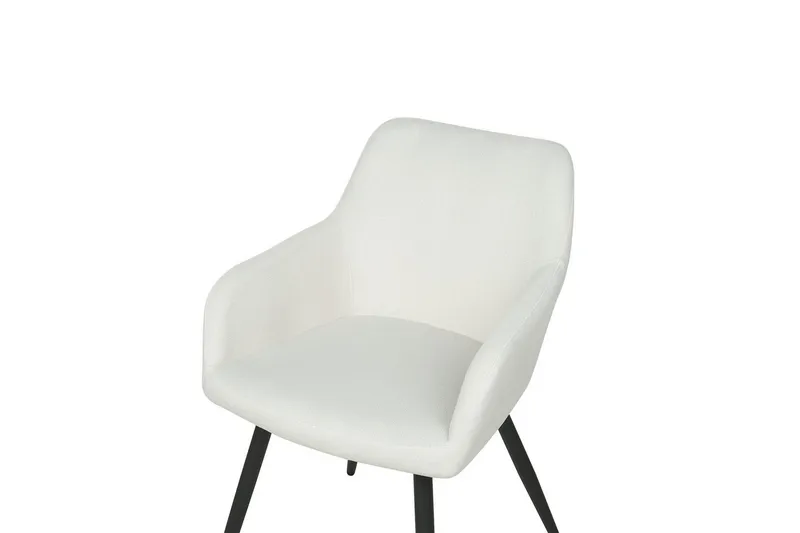 Sæt med 2 spisebordsstole Casmalia - Hvid, Sort - Møbler - Stole & lænestole - Spisebordsstole & køkkenstole