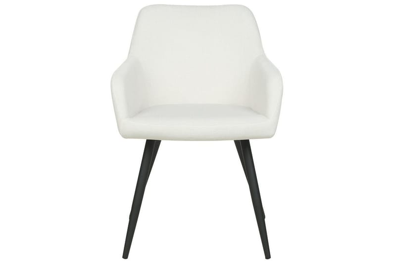 Sæt med 2 spisebordsstole Casmalia - Hvid, Sort - Møbler - Stole & lænestole - Spisebordsstole & køkkenstole