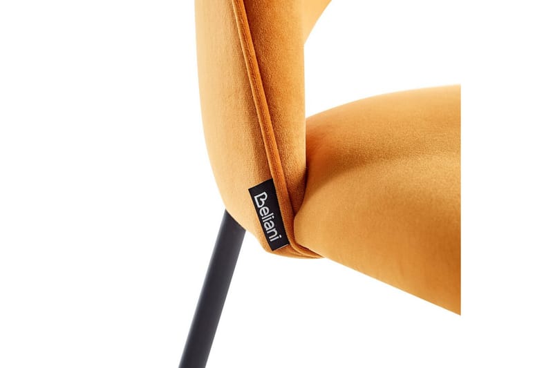 Sæt med 2 spisebordsstole Covelo - Orange, sort - Møbler - Stole & lænestole - Spisebordsstole & køkkenstole