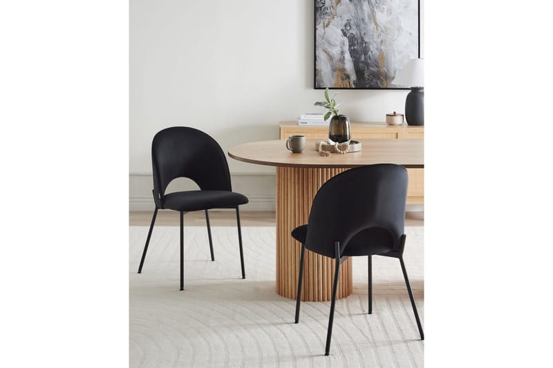 Sæt med 2 spisebordsstole Covelo - Sort - Møbler - Stole & lænestole - Spisebordsstole & køkkenstole
