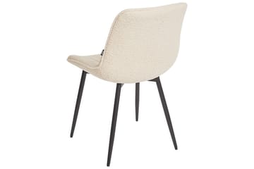 Sæt med 2 spisebordsstole Dubrovnik - Beige, sort/Bouclé - Møbler - Stole & lænestole - Spisebordsstole & køkkenstole