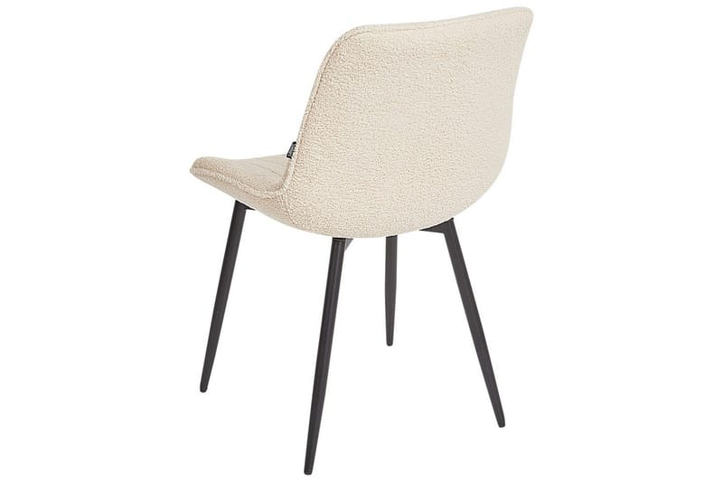 Sæt med 2 spisebordsstole Dubrovnik - Beige, sort/Bouclé - Møbler - Stole & lænestole - Spisebordsstole & køkkenstole