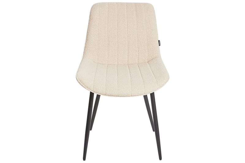 Sæt med 2 spisebordsstole Dubrovnik - Beige, sort/Bouclé - Møbler - Stole & lænestole - Spisebordsstole & køkkenstole