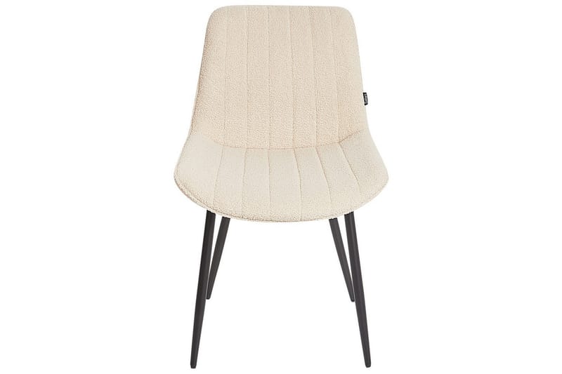 Sæt med 2 spisebordsstole Dubrovnik - Beige, sort/Bouclé - Møbler - Stole & lænestole - Spisebordsstole & køkkenstole