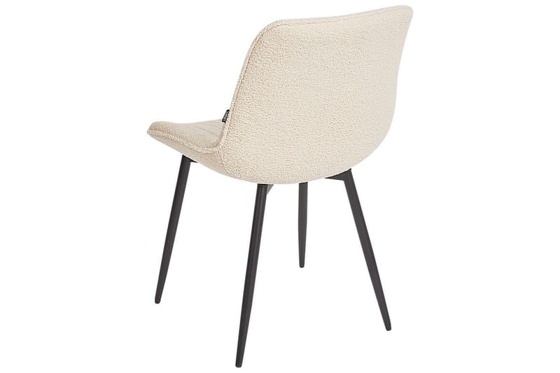 Sæt med 2 spisebordsstole Dubrovnik - Beige, sort/Bouclé - Møbler - Stole & lænestole - Spisebordsstole & køkkenstole