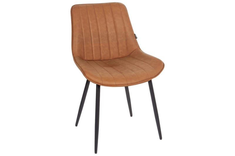 Sæt med 2 spisebordsstole Dubrovnik - Brun, Sort/Kunstlæder - Møbler - Stole & lænestole - Spisebordsstole & køkkenstole