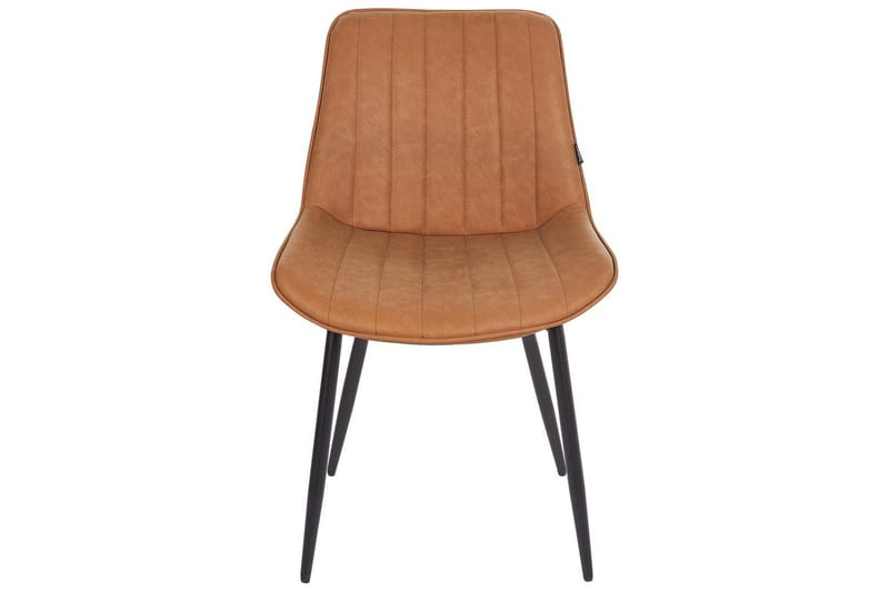 Sæt med 2 spisebordsstole Dubrovnik - Brun, Sort/Kunstlæder - Møbler - Stole & lænestole - Spisebordsstole & køkkenstole