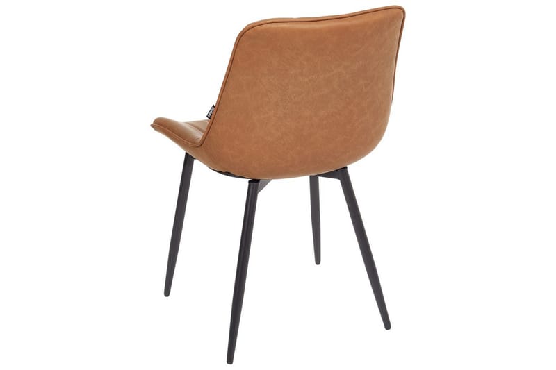 Sæt med 2 spisebordsstole Dubrovnik - Brun, Sort/Kunstlæder - Møbler - Stole & lænestole - Spisebordsstole & køkkenstole