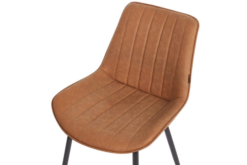 Sæt med 2 spisebordsstole Dubrovnik - Brun, Sort/Kunstlæder - Møbler - Stole & lænestole - Spisebordsstole & køkkenstole