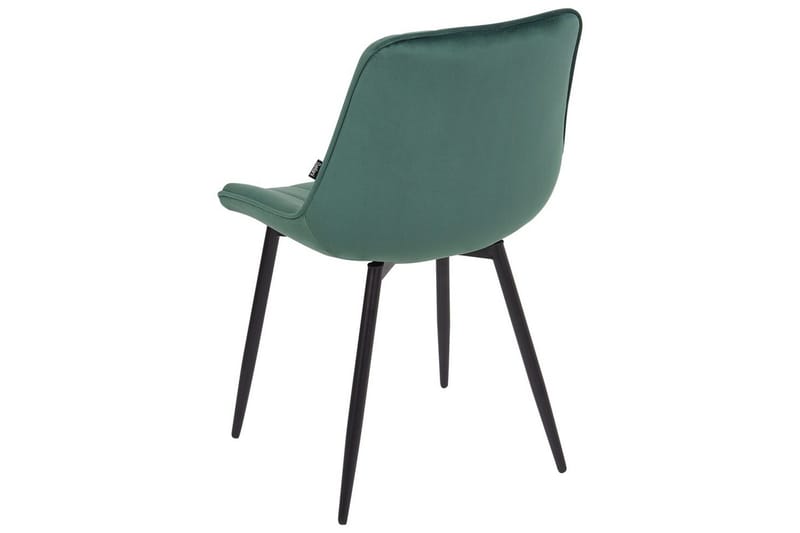 Sæt med 2 spisebordsstole Dubrovnik - Grøn, sort/fløjl - Møbler - Stole & lænestole - Spisebordsstole & køkkenstole