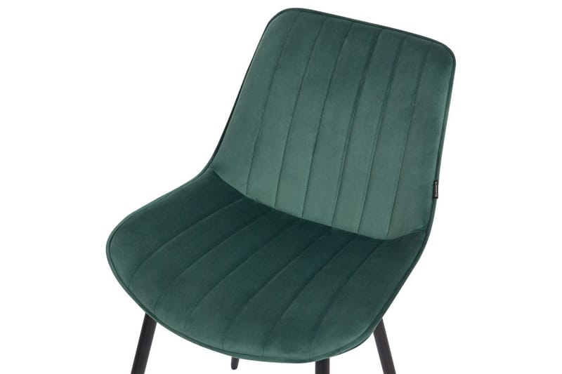 Sæt med 2 spisebordsstole Dubrovnik - Grøn, sort/fløjl - Møbler - Stole & lænestole - Spisebordsstole & køkkenstole