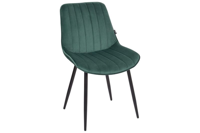 Sæt med 2 spisebordsstole Dubrovnik - Grøn, sort/fløjl - Møbler - Stole & lænestole - Spisebordsstole & køkkenstole