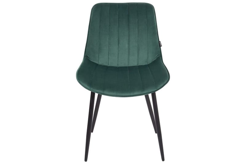 Sæt med 2 spisebordsstole Dubrovnik - Grøn, sort/fløjl - Møbler - Stole & lænestole - Spisebordsstole & køkkenstole