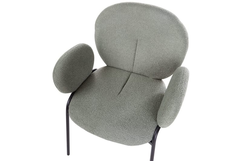 Sæt med 2 spisebordsstole Ely - Grøn, sort - Møbler - Stole & lænestole - Spisebordsstole & køkkenstole