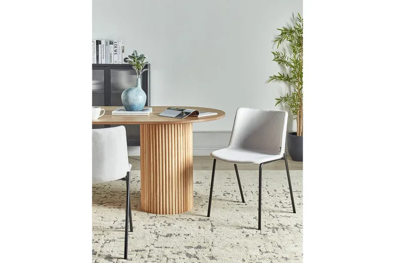 Sæt med 2 spisebordsstole Esbon - Grå, sort - Møbler - Stole & lænestole - Spisebordsstole & køkkenstole