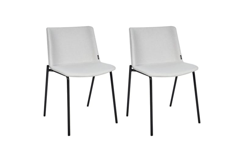 Sæt med 2 spisebordsstole Esbon, Grå, sort