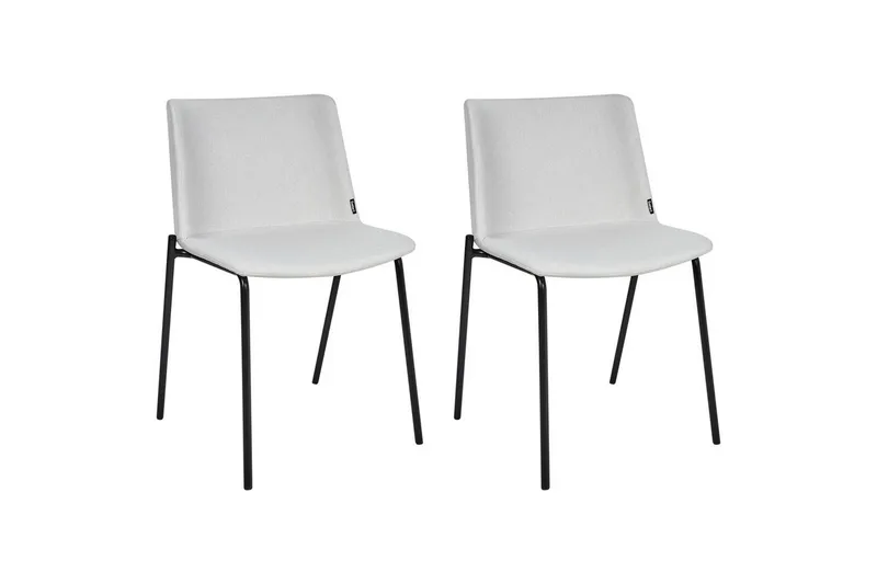 Sæt med 2 spisebordsstole Esbon, Grå, sort