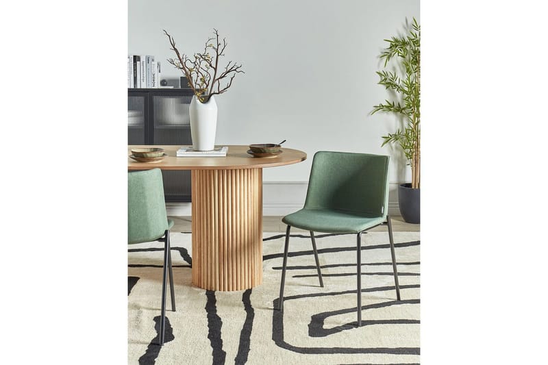 Sæt med 2 spisebordsstole Esbon - Grøn, sort - Møbler - Stole & lænestole - Spisebordsstole & køkkenstole