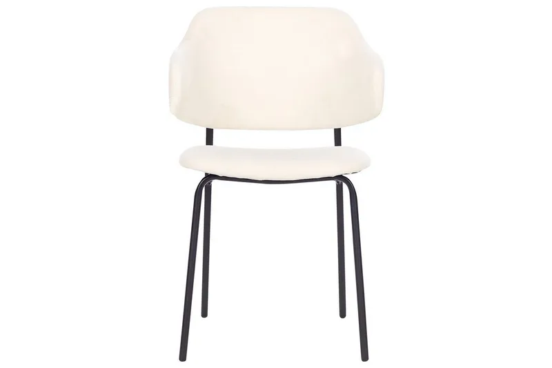 Sæt med 2 spisebordsstole Kenai - Beige, sort - Møbler - Stole & lænestole - Spisebordsstole & køkkenstole