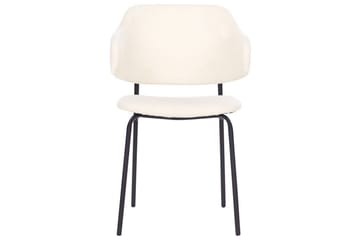 Sæt med 2 spisebordsstole Kenai - Beige, sort - Møbler - Stole & lænestole - Spisebordsstole & køkkenstole