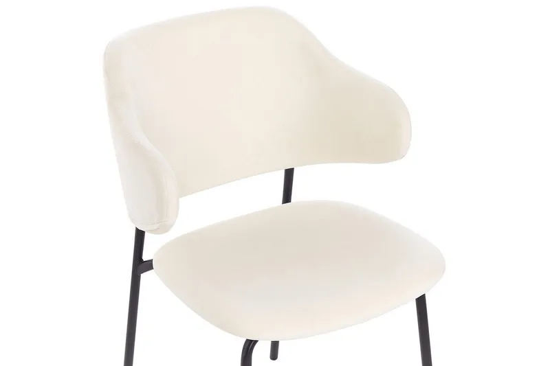 Sæt med 2 spisebordsstole Kenai - Beige, sort - Møbler - Stole & lænestole - Spisebordsstole & køkkenstole