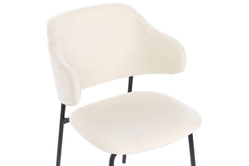 Sæt med 2 spisebordsstole Kenai - Beige, sort - Møbler - Stole & lænestole - Spisebordsstole & køkkenstole