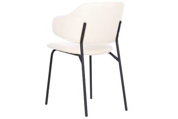 Sæt med 2 spisebordsstole Kenai - Beige, sort - Møbler - Stole & lænestole - Spisebordsstole & køkkenstole