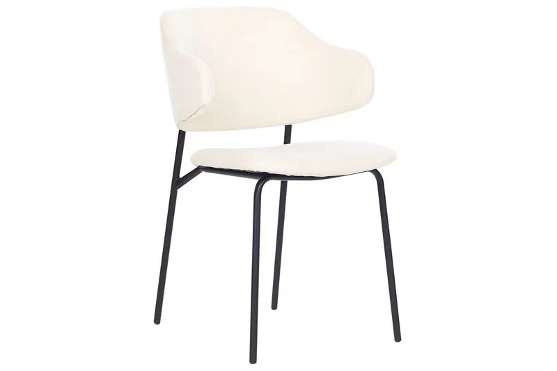 Sæt med 2 spisebordsstole Kenai - Beige, sort - Møbler - Stole & lænestole - Spisebordsstole & køkkenstole