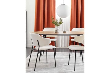 Sæt med 2 spisebordsstole Kenai - Beige, sort - Møbler - Stole & lænestole - Spisebordsstole & køkkenstole