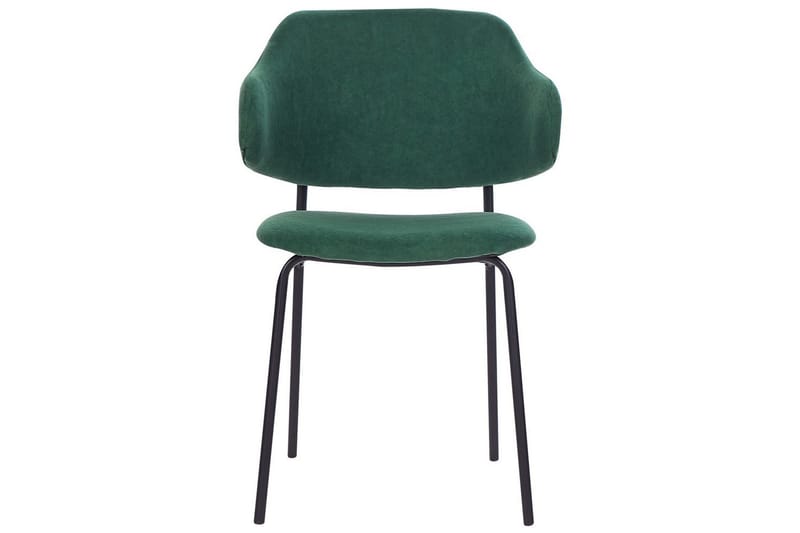 Sæt med 2 spisebordsstole Kenai - Grøn, sort - Møbler - Stole & lænestole - Spisebordsstole & køkkenstole