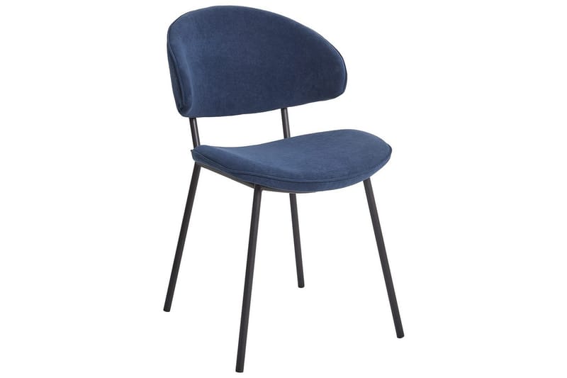 Sæt med 2 spisebordsstole Kiana - Blå, sort - Møbler - Stole & lænestole - Spisebordsstole & køkkenstole