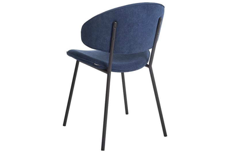 Sæt med 2 spisebordsstole Kiana - Blå, sort - Møbler - Stole & lænestole - Spisebordsstole & køkkenstole