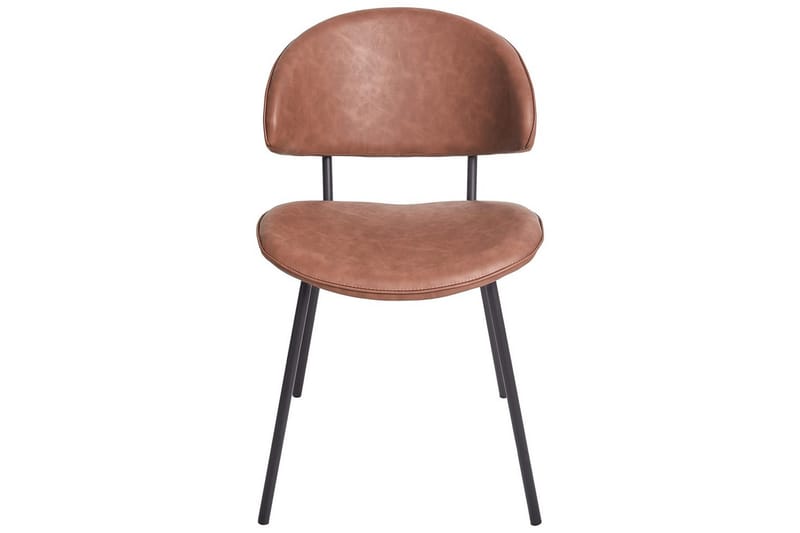Sæt med 2 spisebordsstole Kiana - Brun, Sort - Møbler - Stole & lænestole - Spisebordsstole & køkkenstole