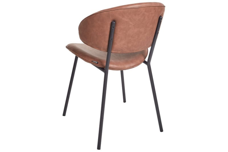 Sæt med 2 spisebordsstole Kiana - Brun, Sort - Møbler - Stole & lænestole - Spisebordsstole & køkkenstole