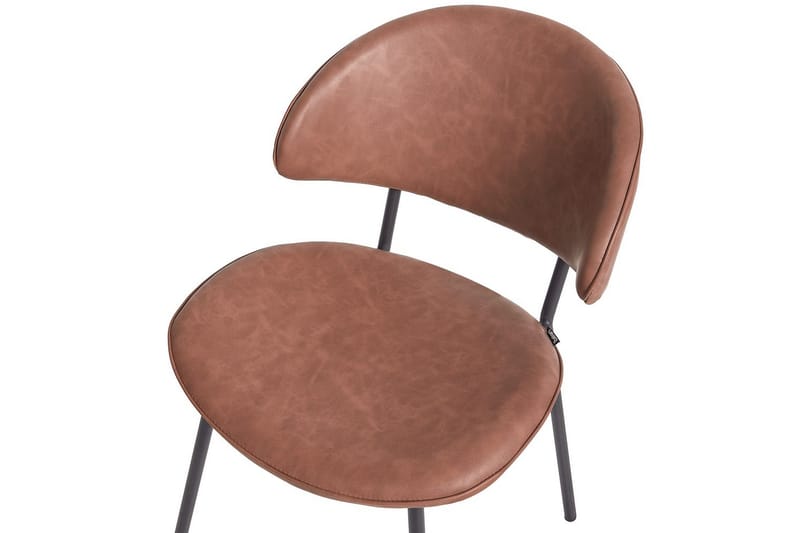 Sæt med 2 spisebordsstole Kiana - Brun, Sort - Møbler - Stole & lænestole - Spisebordsstole & køkkenstole