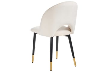 Sæt med 2 spisebordsstole Magalia - Beige, sort, guld - Møbler - Stole & lænestole - Spisebordsstole & køkkenstole
